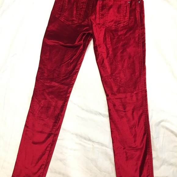 Red velvet pants - Picture 3 of 3